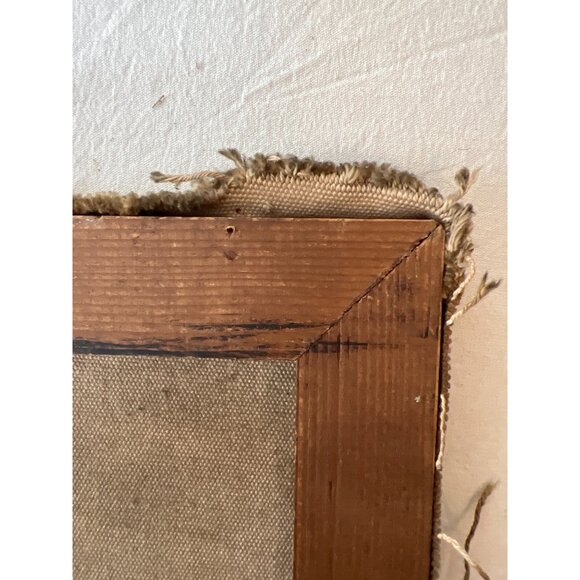 Vintage Distressed Charm Moody Mountain Landscape Oil Painting on Canvas 12"x16" - Picture 10 of 15